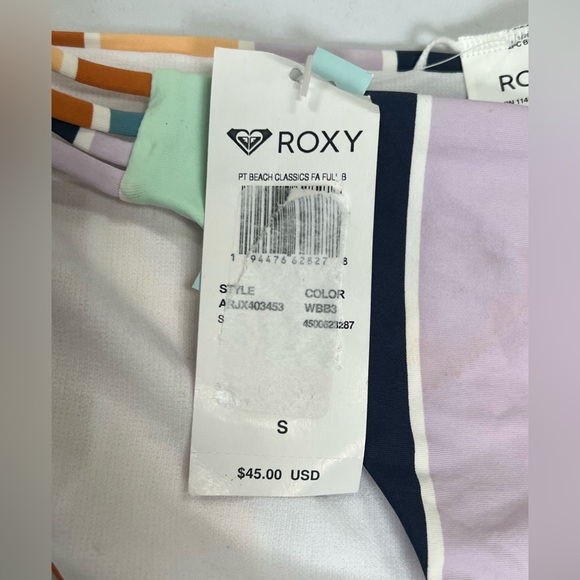 Roxy Colorful Striped Bikini Bottom - Picture 7 of 9